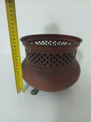 Braciere Cachepot Rame Antico h 18 cm