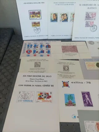 Lote 15 Hojas Recuerdo Filatelia