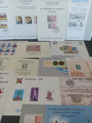 Lote 15 Hojas Recuerdo Filatelia