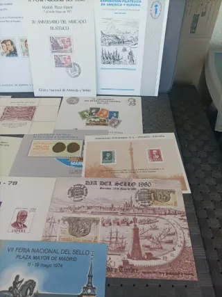 Lote 15 Hojas Recuerdo Filatelia