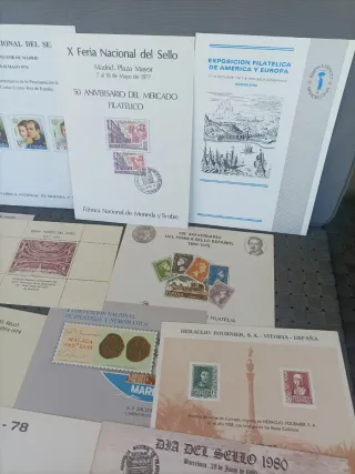 Lote 15 Hojas Recuerdo Filatelia