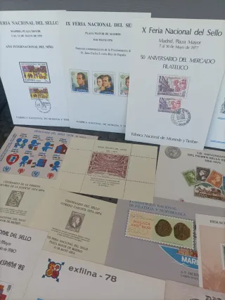 Lote 15 Hojas Recuerdo Filatelia