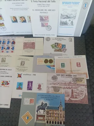 Lote 15 Hojas Recuerdo Filatelia