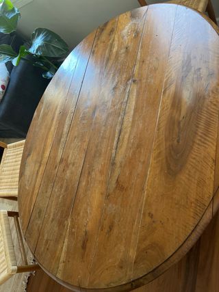 Mesa de comedor extensible de madera