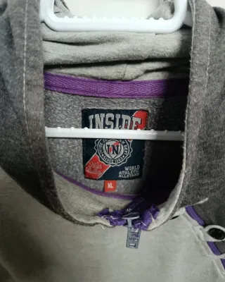 Sudadera Inside Hombre Talla XL Gris/Morado