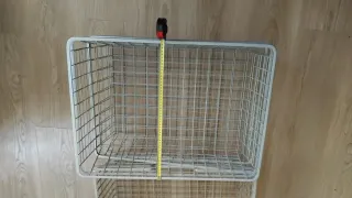 Cesta metálica organizadora gris