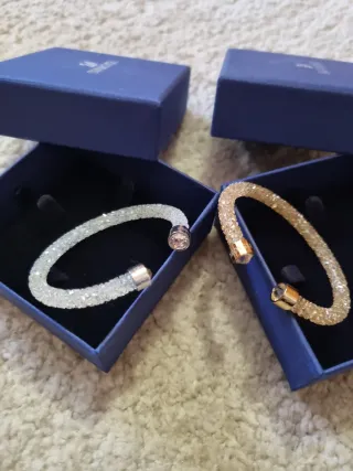 2 Pulseras Swarovski Extensibles.Talla S ORIGINAL.