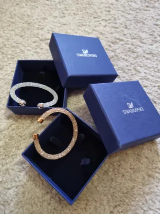 2 Pulseras Swarovski Extensibles.Talla S ORIGINAL.