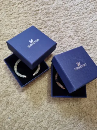 2 Pulseras Swarovski Extensibles.Talla S ORIGINAL.