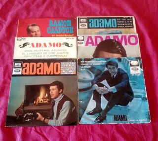 Lote Vinilos Adamo y Ramon Calduch Años 60