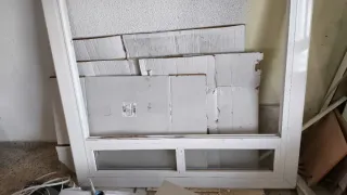 Ventana aluminio blanco. Hueco 140 alto x 130 anch