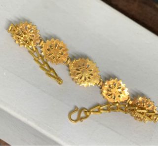 Pulsera Vintage Diamantes,Oro21,6k