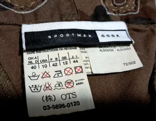 Gonna in denim marrone multicolor, tg. 44 IT