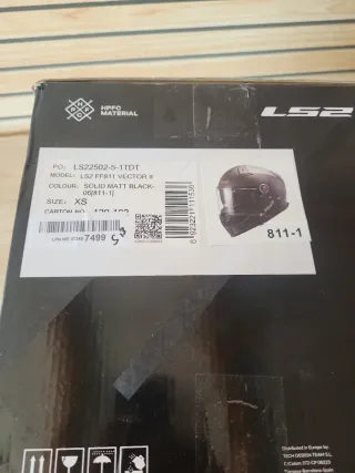 Casco Moto Integral LS2 Vector II Negro Mate