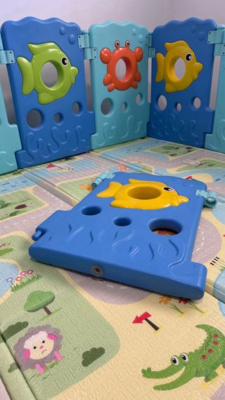 Parque modular bebé XXL– con puerta de seguridad