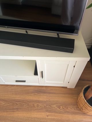 Mueble TV Banak Lacado Blanco madera maziza