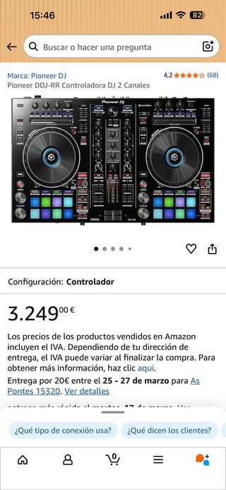 Controladora DJ Pioneer DDJ-RR Negra Muy cuidada