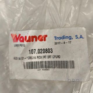 REJILLA ANTINIEBLAS DELANTERA DERECHA AUDI A4 NUEVO 107020803