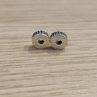 Clip Charm Pandora Plata y Morado