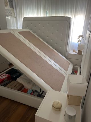 Canape 180x200 Polipiel Blanco + Cabezal