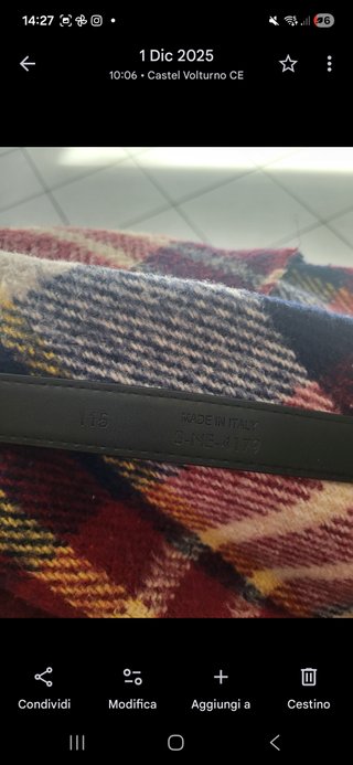 Cintura Cel con logo Oro Nero