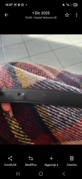 Cintura Cel con logo Oro Nero