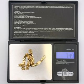 Pulsera Oro 18K, Barbada, 7.49gr, 21cm