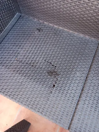 Conjunto Muebles Jardín Ratán Negro