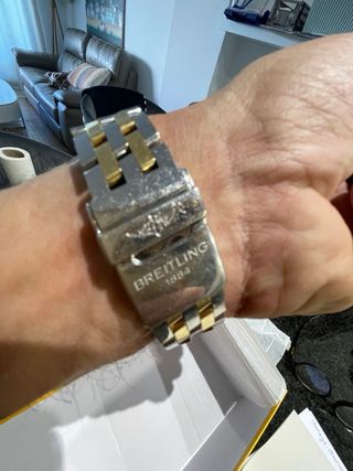 Reloj Breitling Cronógrafo Azul y Dorado