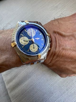 Reloj Breitling Cronógrafo Azul y Dorado