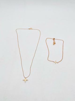 Conjunto Bisuteria Oro Estrella