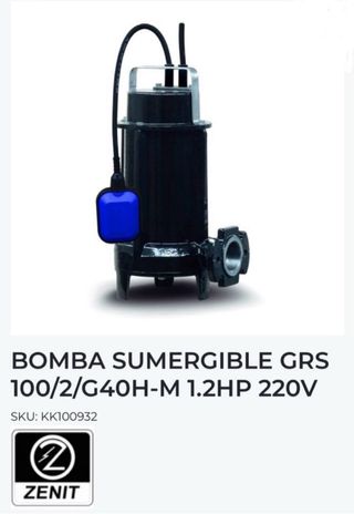 Bomba Sumergible GRS 100/2/G40H-M 1.2 HP 220V