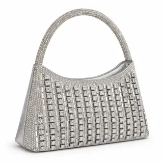Borsa donna argento con strass