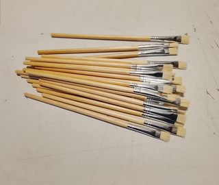 Set 24 Pennelli + 6 Vasetti Pittura