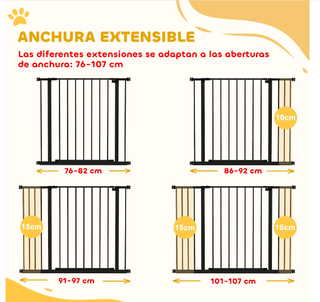 Barrera Seguridad Extensible Puertas Escalera
