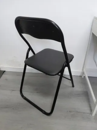 Silla de oficina plegable negra
