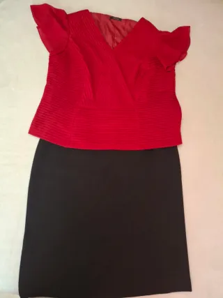 Conjunto talla 50 rojo y negro