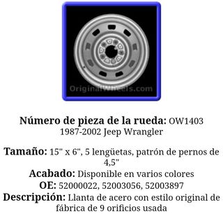 Llantas Jeep (4) Cherokee, Wrangler, Wagoneer