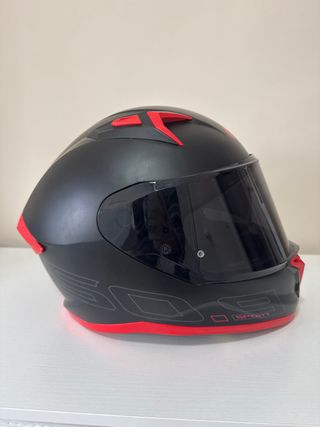 Casco de moto Givi 50.9 sport negro y rojo