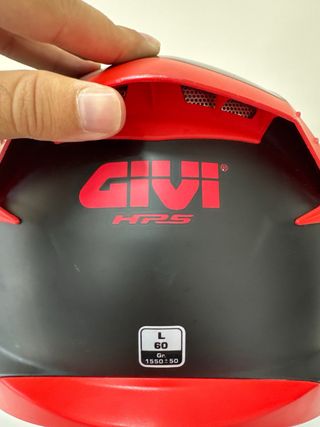 Casco de moto Givi 50.9 sport negro y rojo