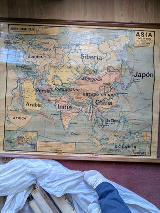 Mapa antiguo de Asia Armand Colin