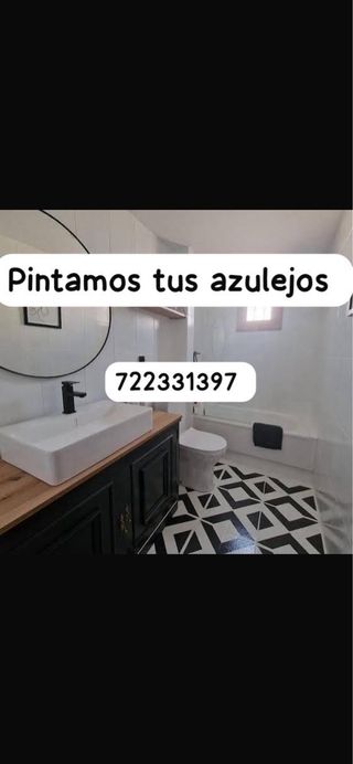 Pintura azulejos baño y cocina sin obra