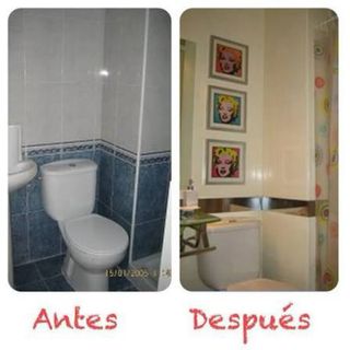 Pintura azulejos baño y cocina sin obra
