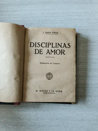Libro antiguo: Disciplinas del amor