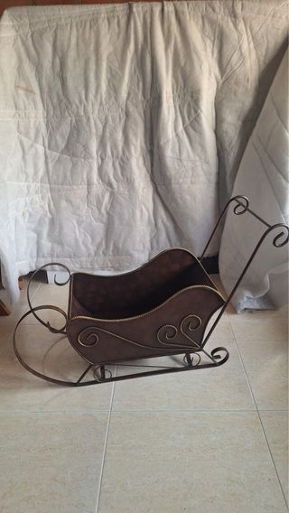 Trineo decorativo metálico
