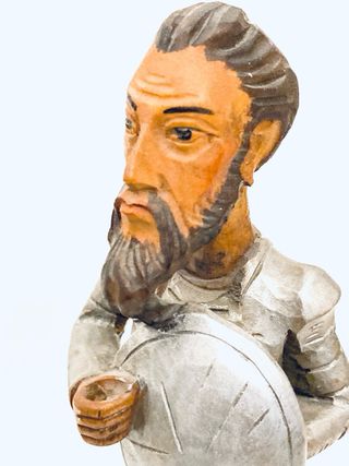 Figura Quijote madera y expositor de abrecartas
