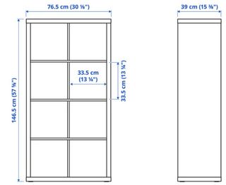 Estantería Kallax 2x4 Ikea Blanca
