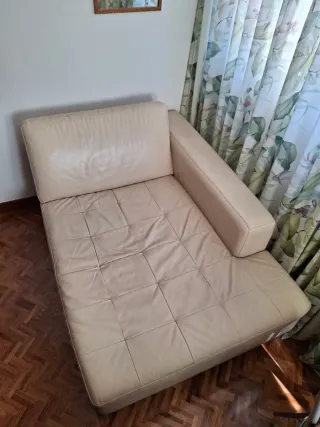 Módulo de Chaise Longue Natuzzi Savoy Piel Beige