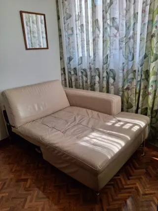 Módulo de Chaise Longue Natuzzi Savoy Piel Beige