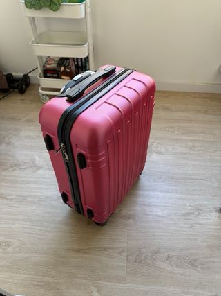Maleta de Viaje Rosa Rígida